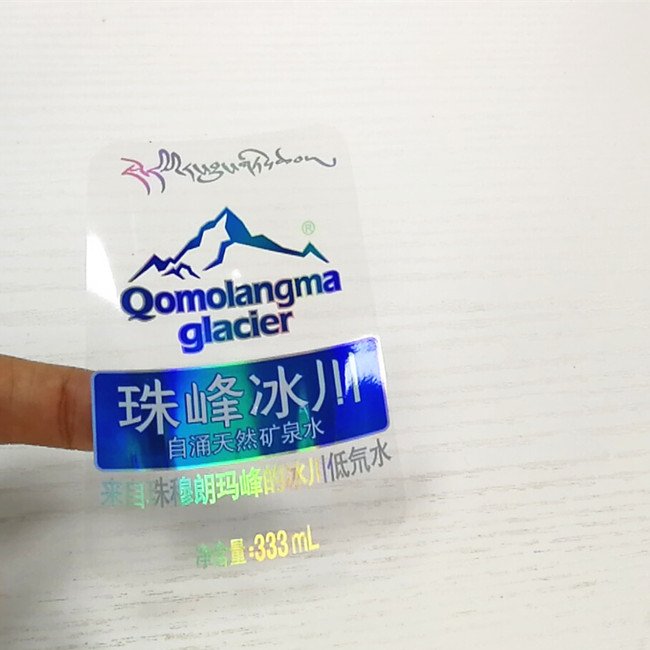 Foil transparent stickers printing custom self adhesive packaging labels printed clear logo sticker label for water bottle