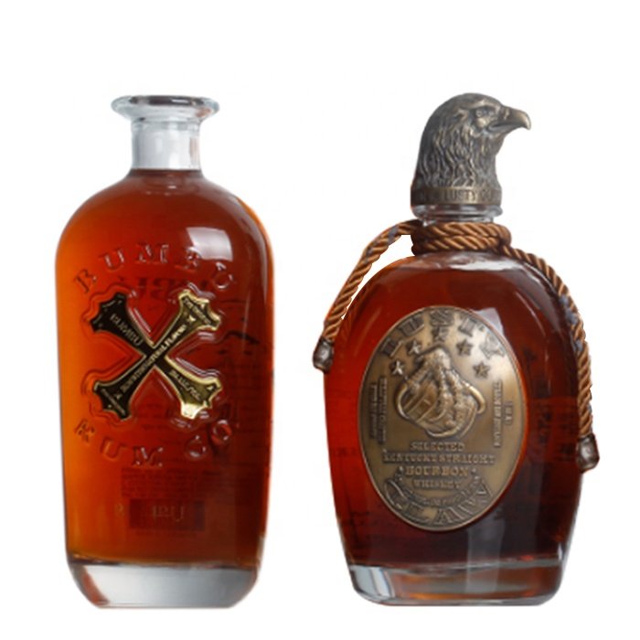 Custom-Size Metal Aluminum Zamac Eagle Shape Sticky Box for Vodka Gin Rum Whisky Tequila Decoration with Logo Badge