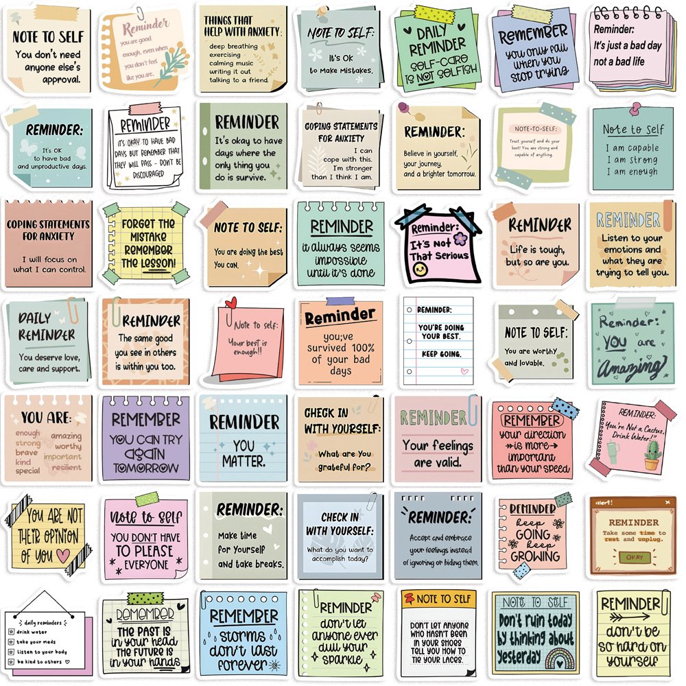 50PCS Jesus faith inspirational sticker reminder sticky note