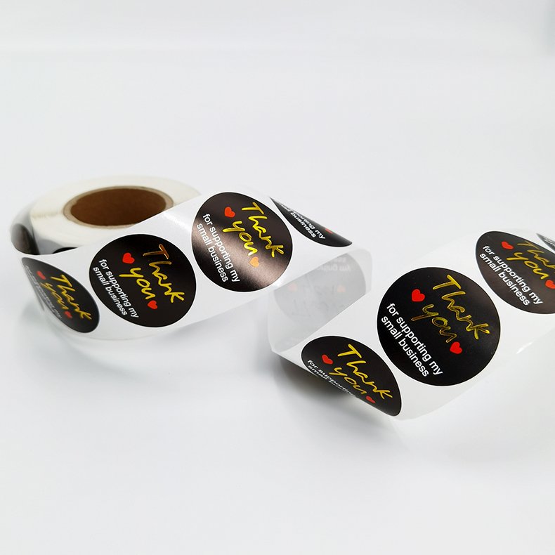 Wholesale Thank You For Supporting My Small Business Labels With The Gold Foil Stickers