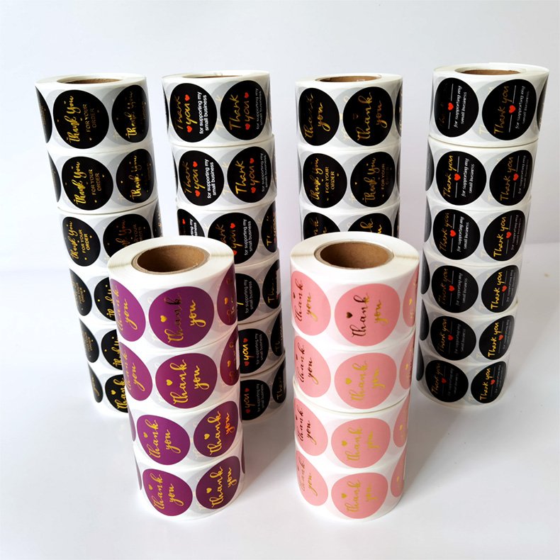 Wholesale Thank You For Supporting My Small Business Labels With The Gold Foil Stickers