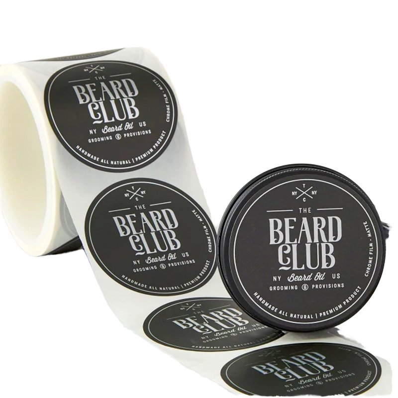 Custom Waterproof Self Adhesive Round Etiqueta Circular Packaging Label Roll Printing Etiquette Customised Circle Logo Sticker