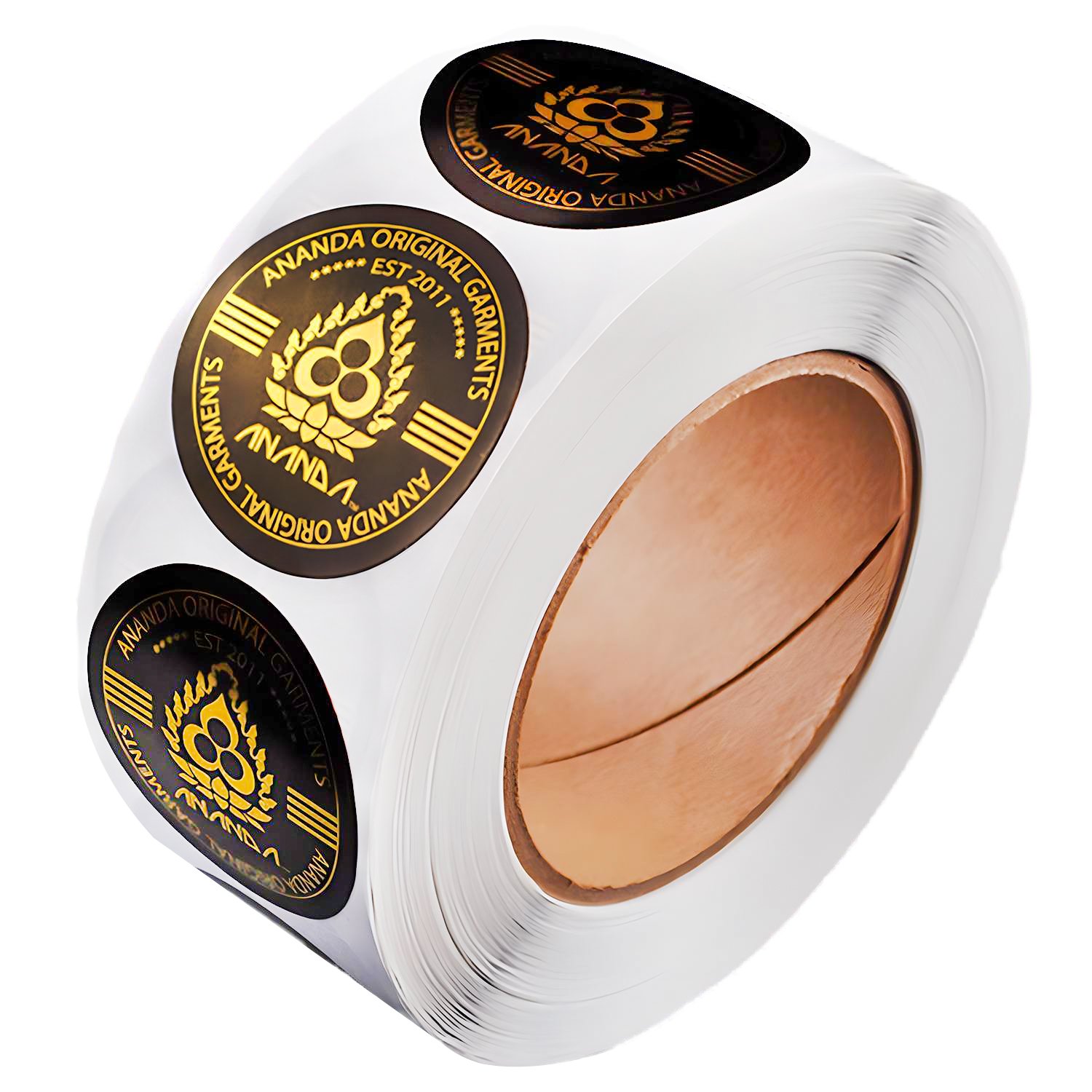Custom Waterproof Self Adhesive Round Etiqueta Circular Packaging Label Roll Printing Etiquette Customised Circle Logo Sticker
