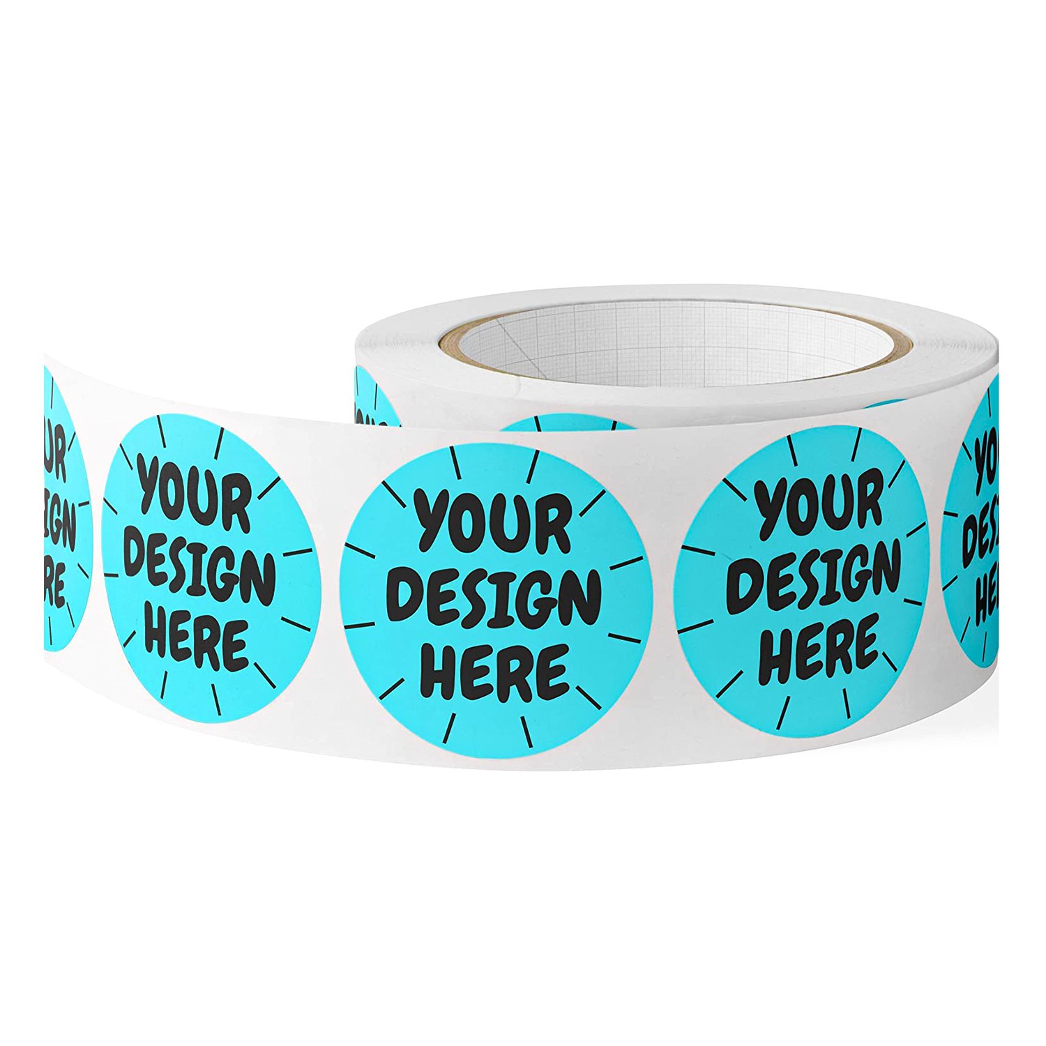 Custom Waterproof Self Adhesive Round Etiqueta Circular Packaging Label Roll Printing Etiquette Customised Circle Logo Sticker