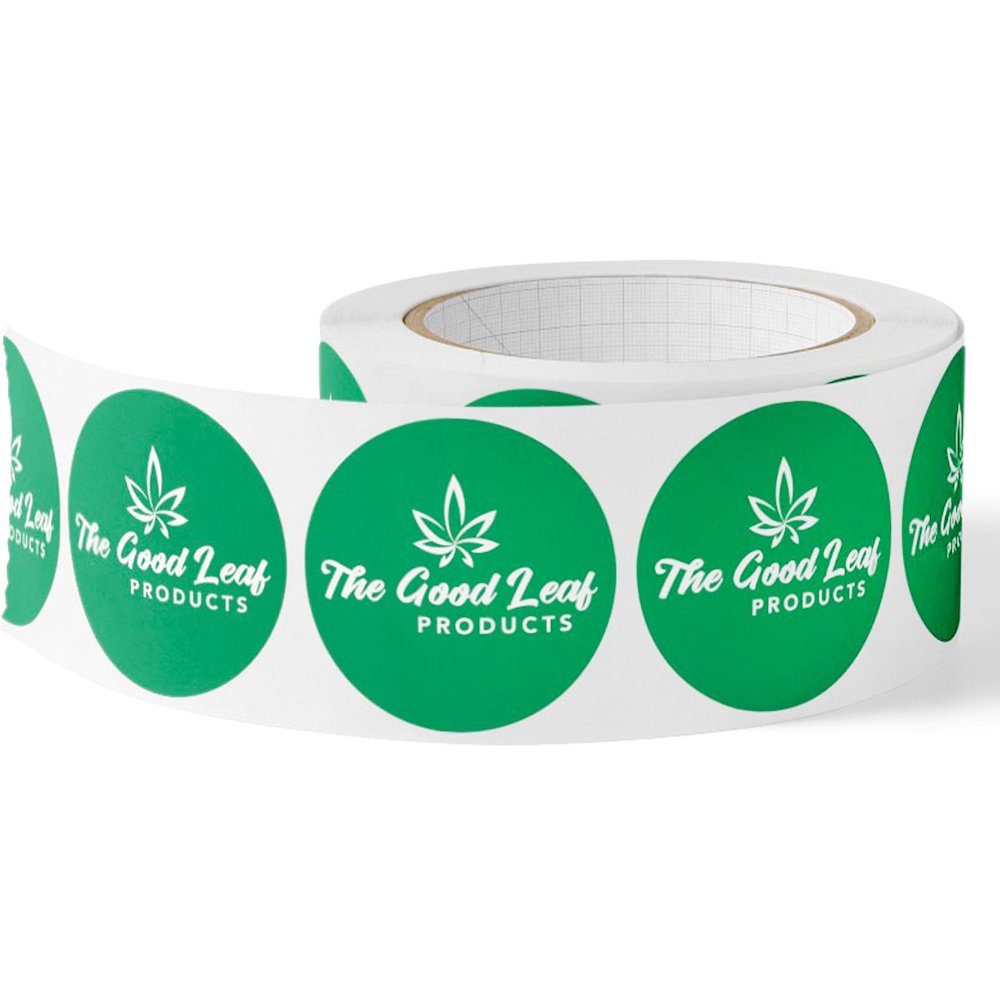 Custom Waterproof Self Adhesive Round Etiqueta Circular Packaging Label Roll Printing Etiquette Customised Circle Logo Sticker