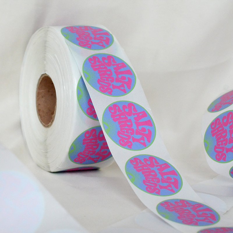 personalized custom printing waterproof roll circle stickers biodegradable food restaurant packaging private lablels