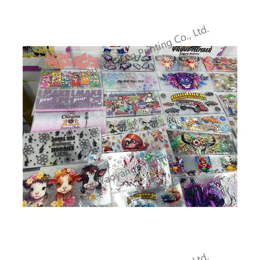 Factory Professional silicone adhesive label Decals Waterproof Uv Dtf Transfer Stickers for offset printing manufacturing cups