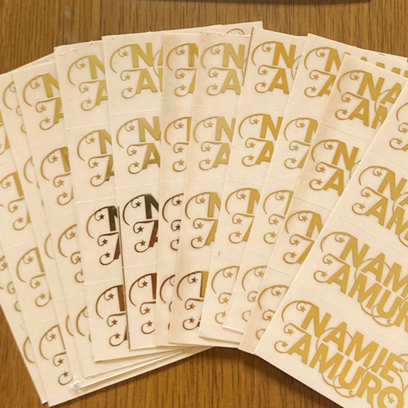 Name Metal 3D transfer sticker personalized packaging custom text logo multiple colors for easy tearing