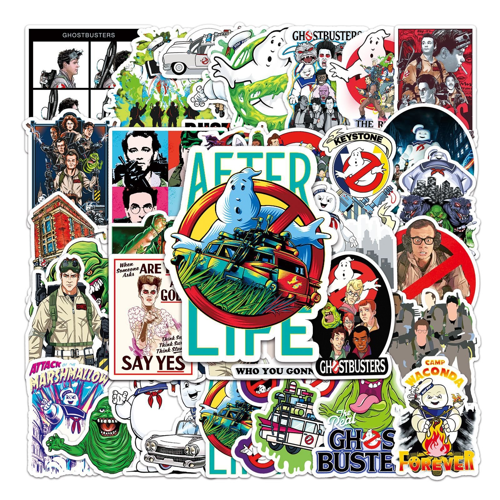 ZY3105Y 50Pcs Ghostbusters Scrapbook Graffiti DIY Stickers Decorative Cup Guitar Laptop Luggage Vinyl Waterproof Stickers