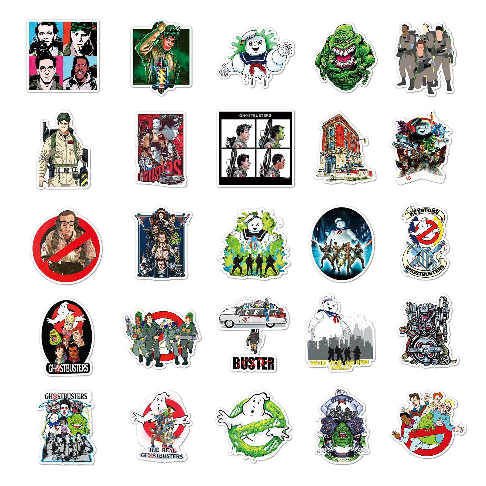 ZY3105Y 50Pcs Ghostbusters Scrapbook Graffiti DIY Stickers Decorative Cup Guitar Laptop Luggage Vinyl Waterproof Stickers