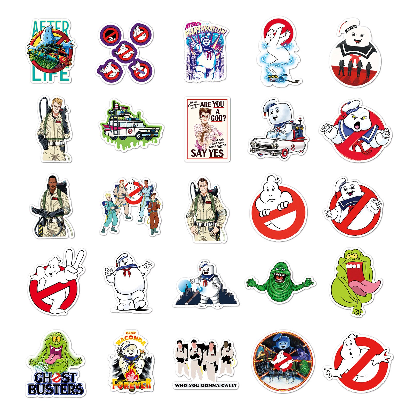 ZY3105Y 50Pcs Ghostbusters Scrapbook Graffiti DIY Stickers Decorative Cup Guitar Laptop Luggage Vinyl Waterproof Stickers