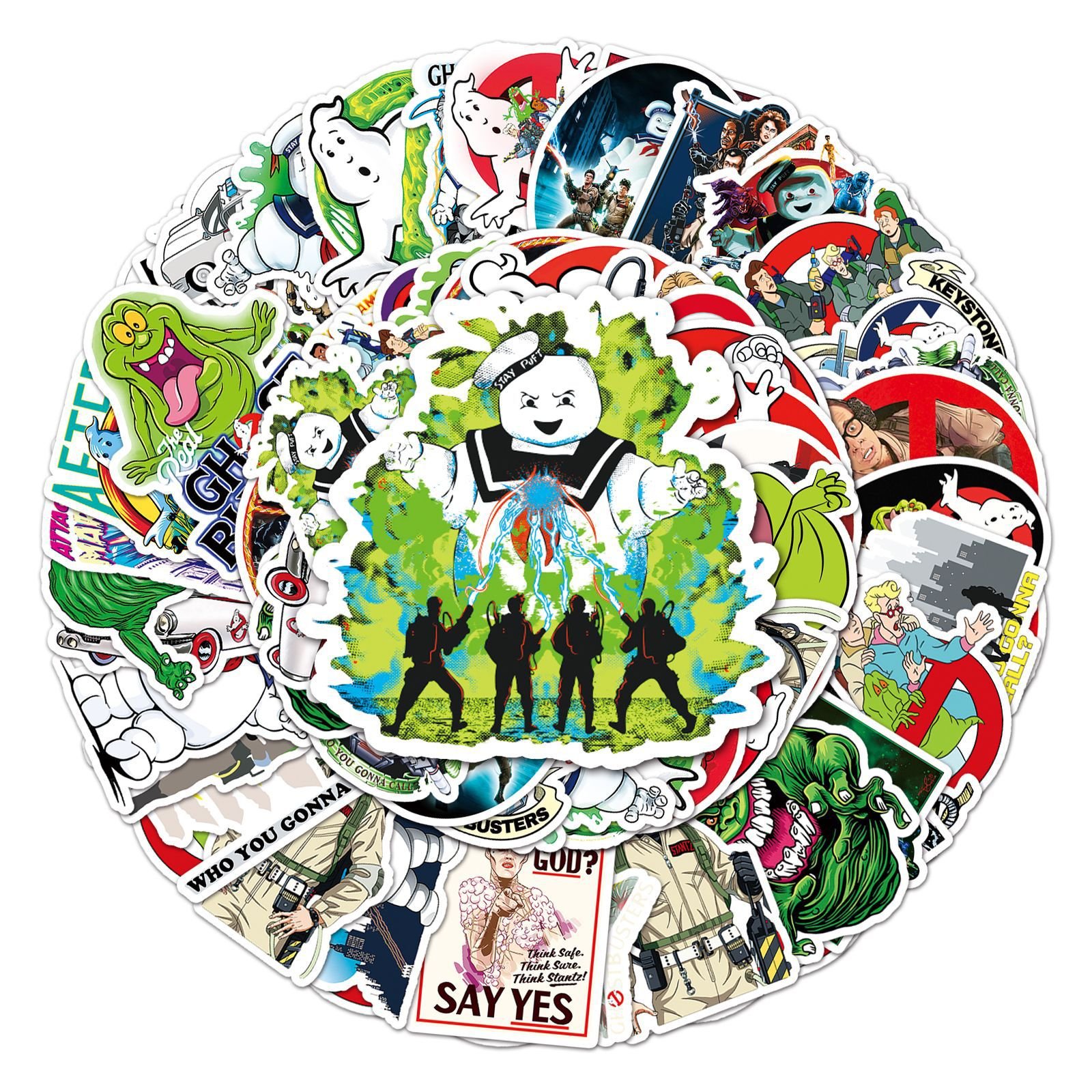 ZY3105Y 50Pcs Ghostbusters Scrapbook Graffiti DIY Stickers Decorative Cup Guitar Laptop Luggage Vinyl Waterproof Stickers