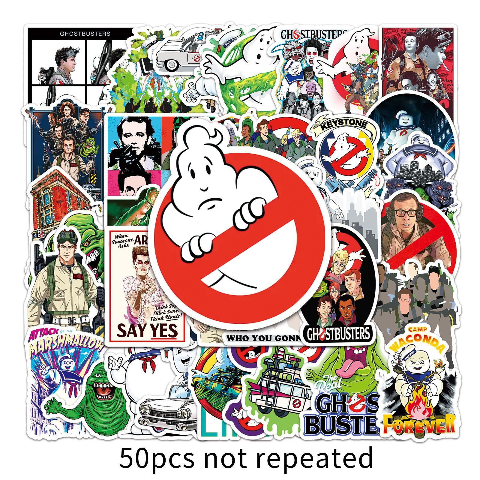 ZY3105Y 50Pcs Ghostbusters Scrapbook Graffiti DIY Stickers Decorative Cup Guitar Laptop Luggage Vinyl Waterproof Stickers
