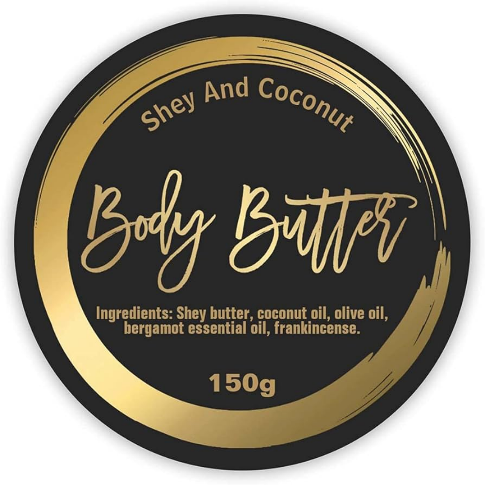 Custom business label sticker body butter lotions label sticker design for cosmetic salon business package usage