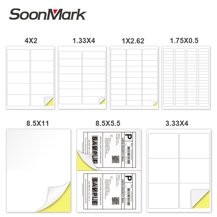 Shipping label half sheet address/shipping white blank matt self-adhesive A4 address printable label sticker 80 pcs