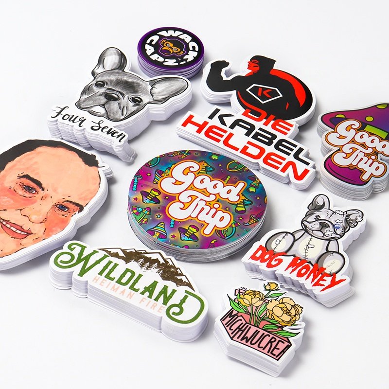 custom printing hologram logo label sticker paper die cut holographic custom self adhesive vinyl holographic sticker