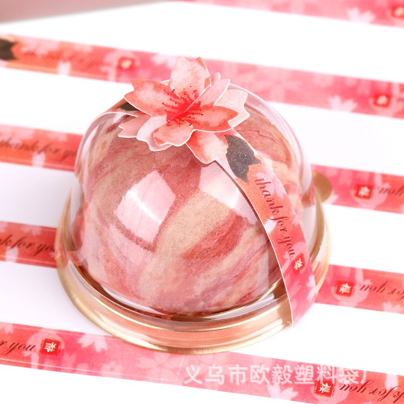 Manufacturers wholesale egg yolk crisp packaging box mooncake box sticker single transparent round blister packaging stickers