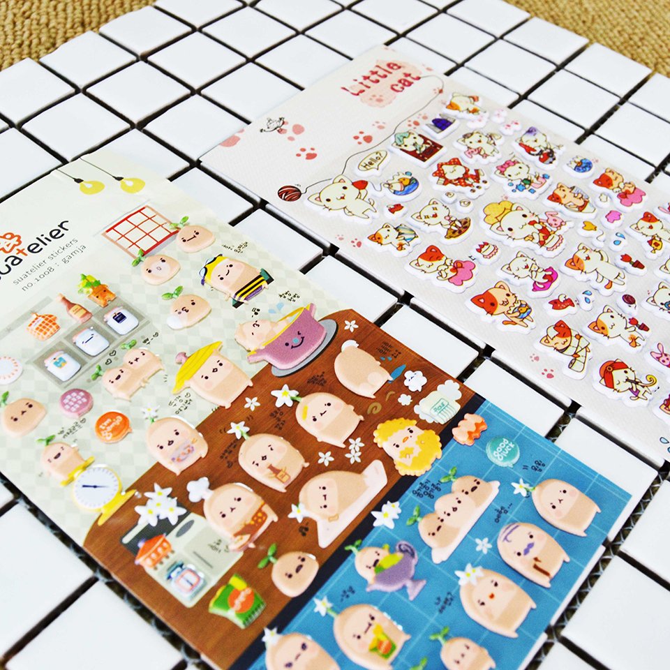 Custom Cartoon Anime Education Classic Toy 3D Stickers Toddlers Different Sheets Puffy Bulk Sticker For Kids
