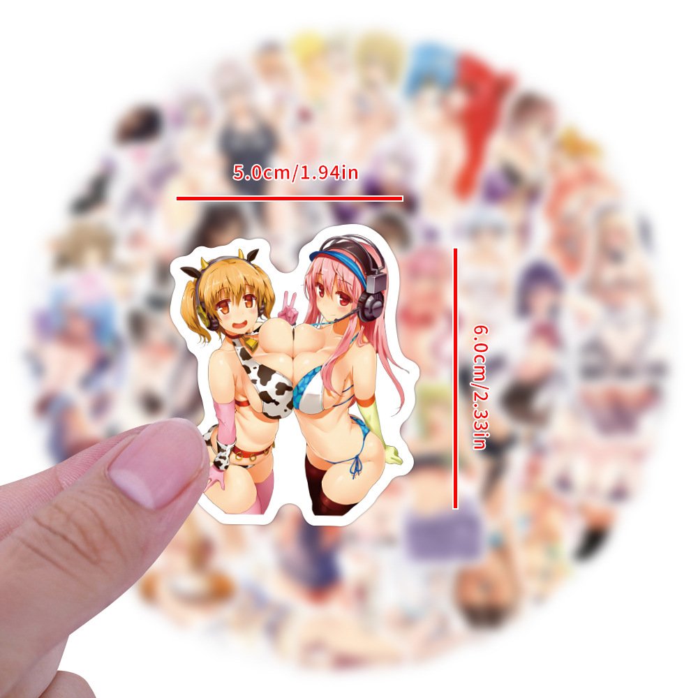 ZY2784C 50Pcs New Anime Sexy Girl Scrapbook Graffiti DIY Stickers Decorative Cup Guitar Laptop Luggage Vinyl Waterproof Stickers