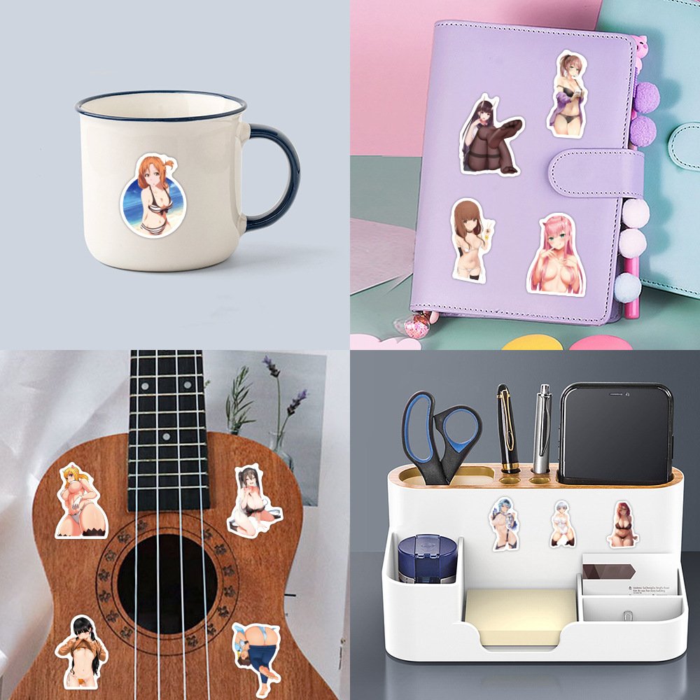 ZY2784C 50Pcs New Anime Sexy Girl Scrapbook Graffiti DIY Stickers Decorative Cup Guitar Laptop Luggage Vinyl Waterproof Stickers
