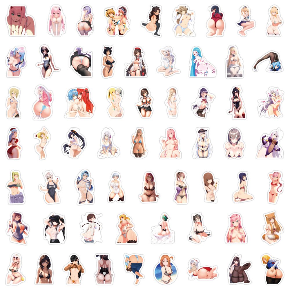 ZY2784C 50Pcs New Anime Sexy Girl Scrapbook Graffiti DIY Stickers Decorative Cup Guitar Laptop Luggage Vinyl Waterproof Stickers