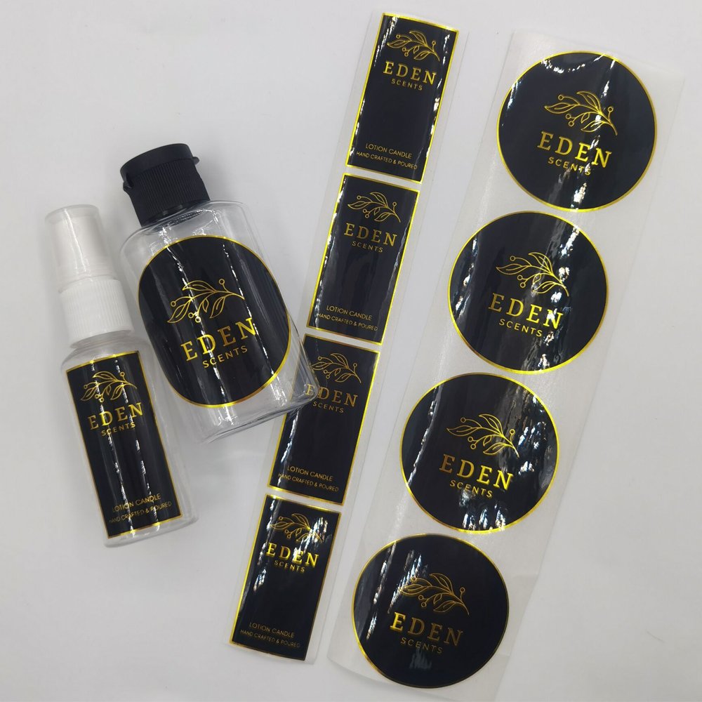 Custom Self Adhesive Roll Sheet Waterproof Vinyl Liquid Scent Bottle Sticker Label For Perfume