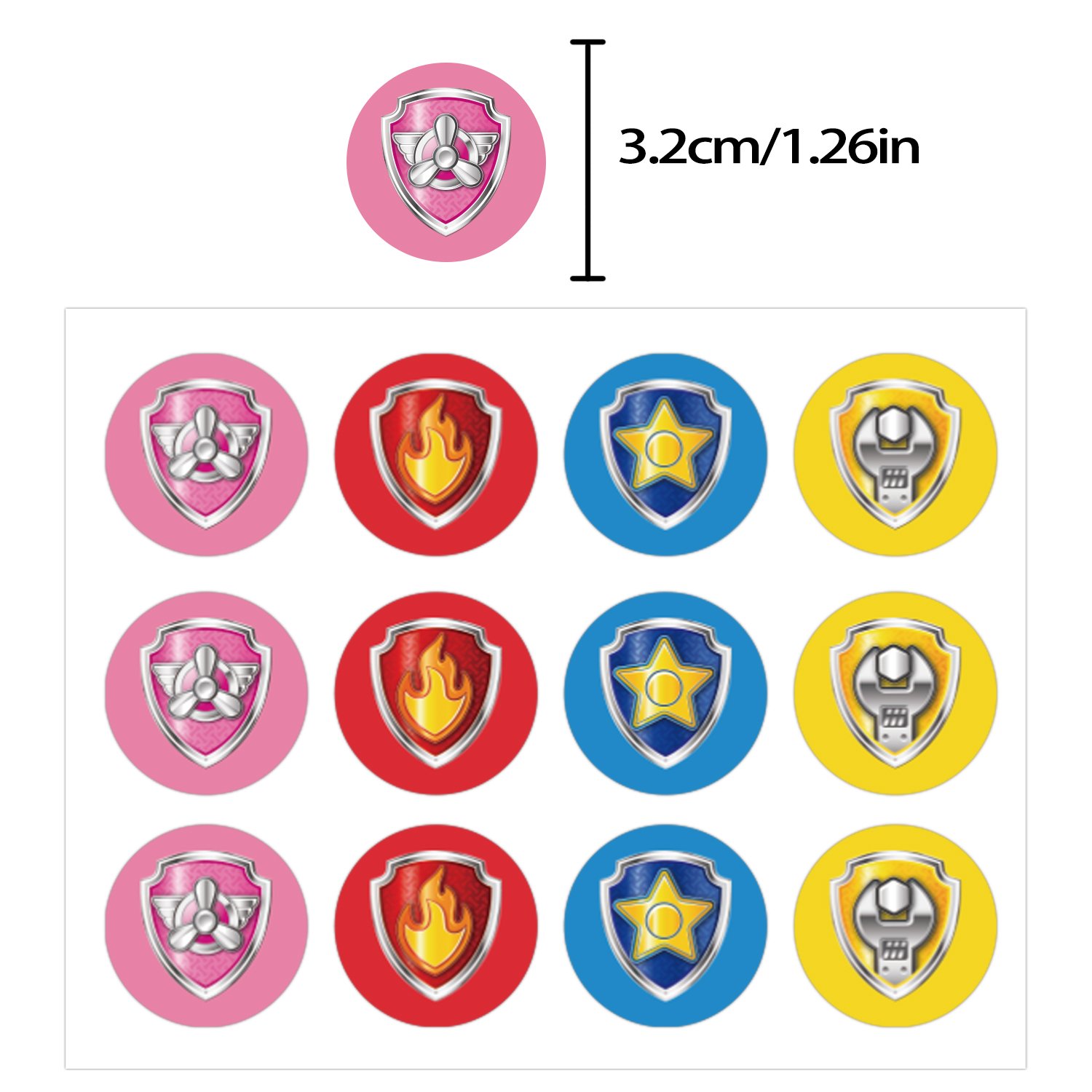 12pcs Paw Dogs Patrol Dogs Party Favor Bags Paw Dogs Party Treat Bags With Thank You Sticker Party Treat Bags For Gift Package