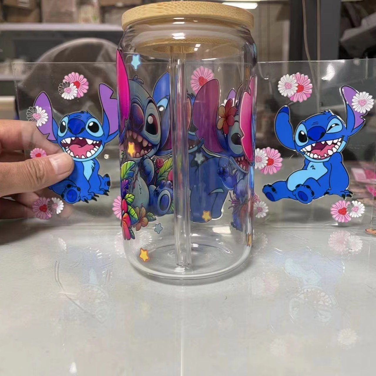 High quality Wholesale UV DTF Cup Wrap Transfers 16oz Tumbler Transfer Water Proof Sticker