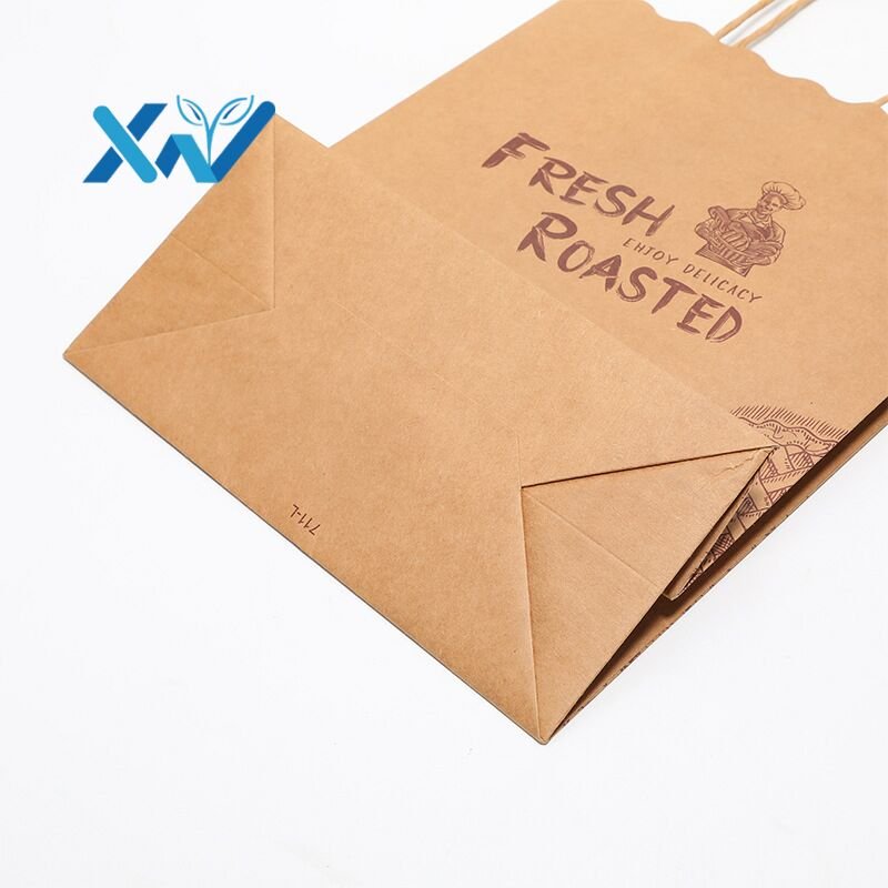 Clothing Shopping black kraft paper bag Restaurant costume paper bag Customized full Printed Retail paper bag