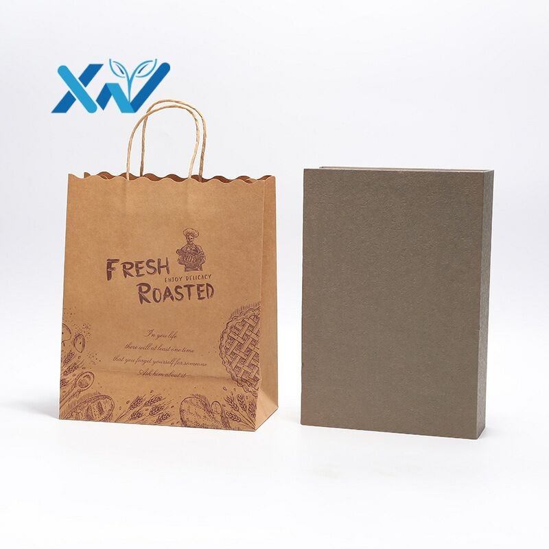 Clothing Shopping black kraft paper bag Restaurant costume paper bag Customized full Printed Retail paper bag