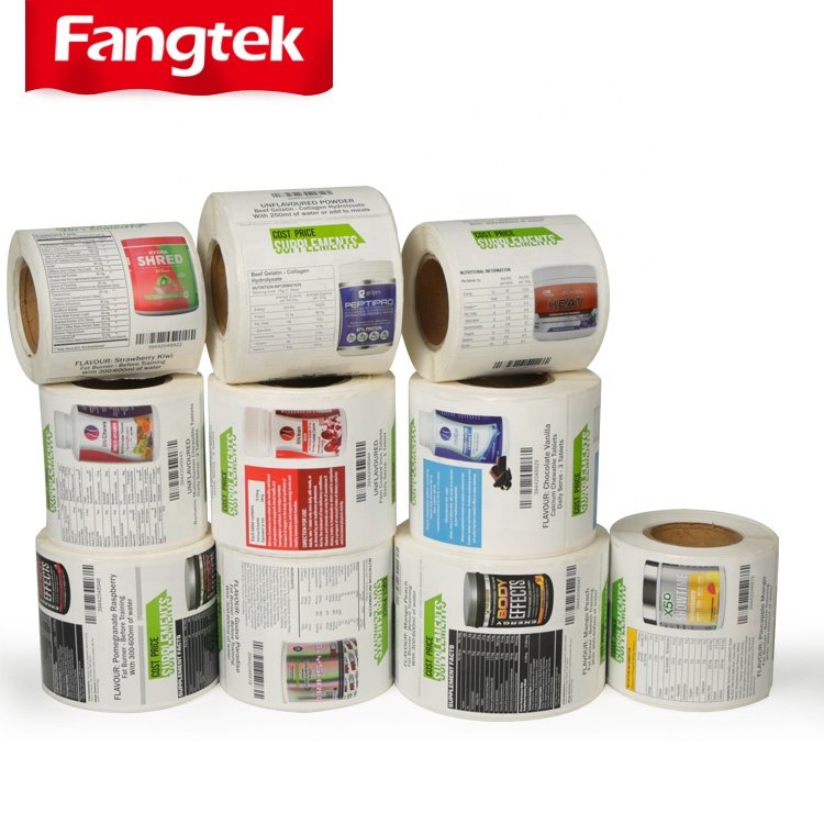 OEM Printing Medical Bottle Label Sticker Pharmacy Sticker Custom Capsules Pill Bottle Label