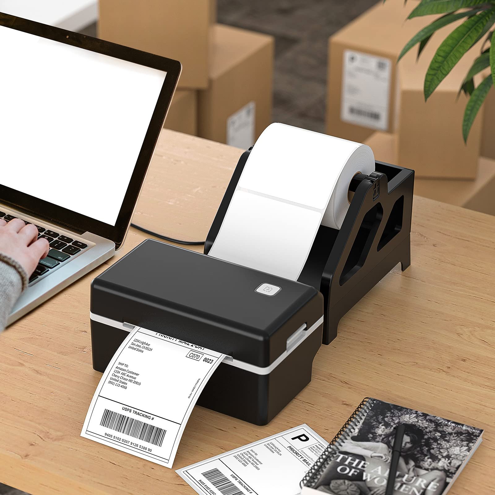 Direct Thermal Blank White Shipping Paper Label 4 x 6 Inch Roll Barcode Sticker Thermal Label USPS FBA UPS Ebay 4x6 Inch