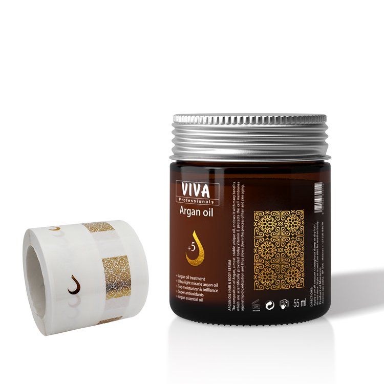 Quality Printing Embossed Gold Foil Label Sticker Printing For Glass Candle Jars