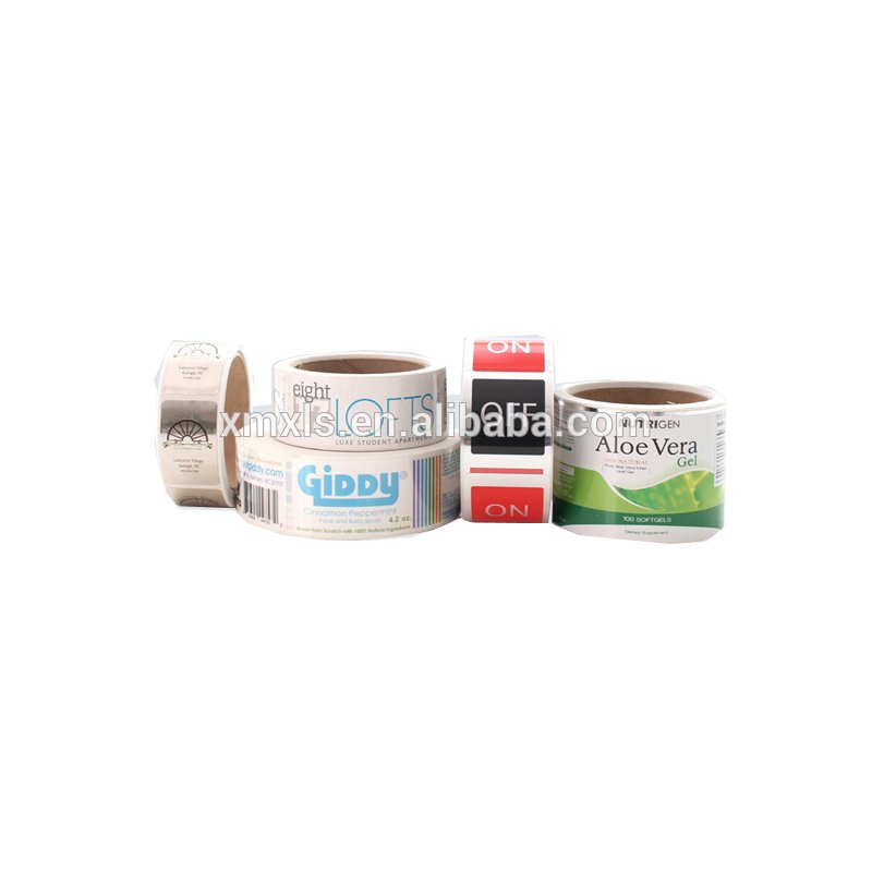 OEM Waterproof Printed Logo Sticker Customized Sticker Roll Packaging Label plastic Bottle Logo Label