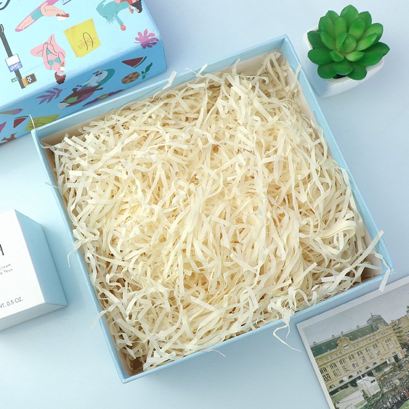 Box filling Packing Manufacturers Wholesale Natural Paper Shreded Paper Grass for Gift Box Filling