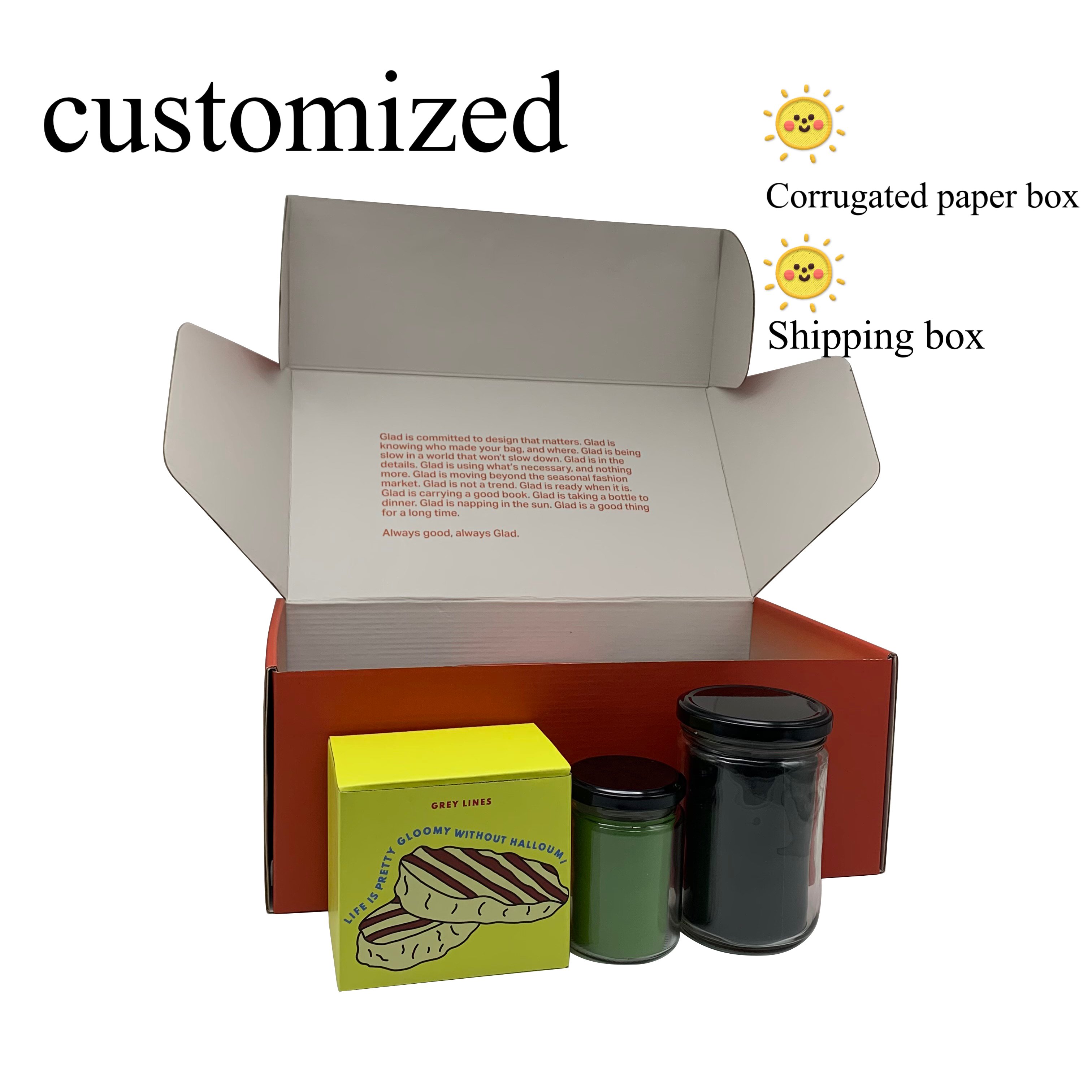 Wholesale Packaging Solution Custom Mailer Box With Pouch Sticker Corrugated Box For Diet Food Shipping