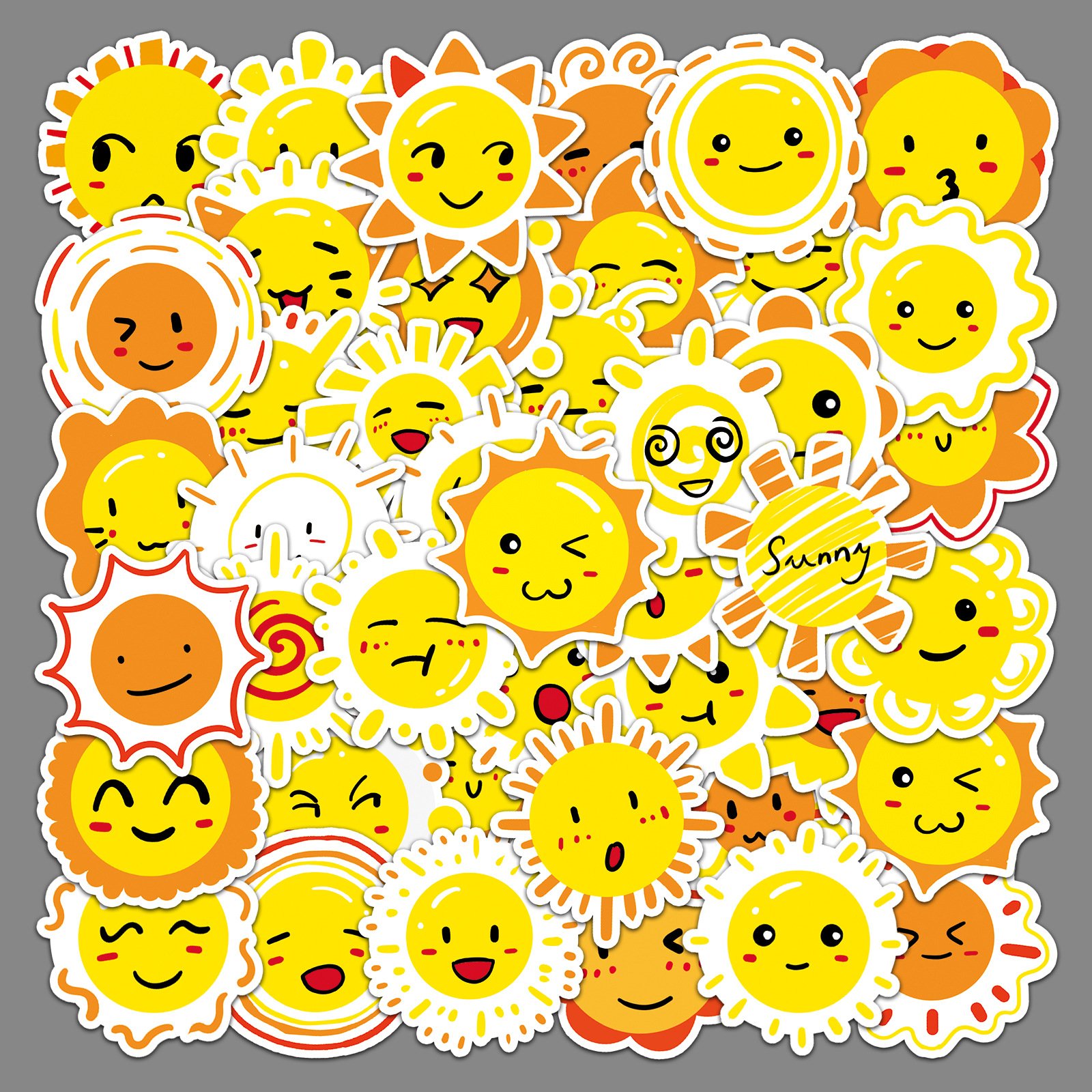 50 pieces of golden sun notebook stickers cute original children's stickers mobile phone case luggage waterproof decoration