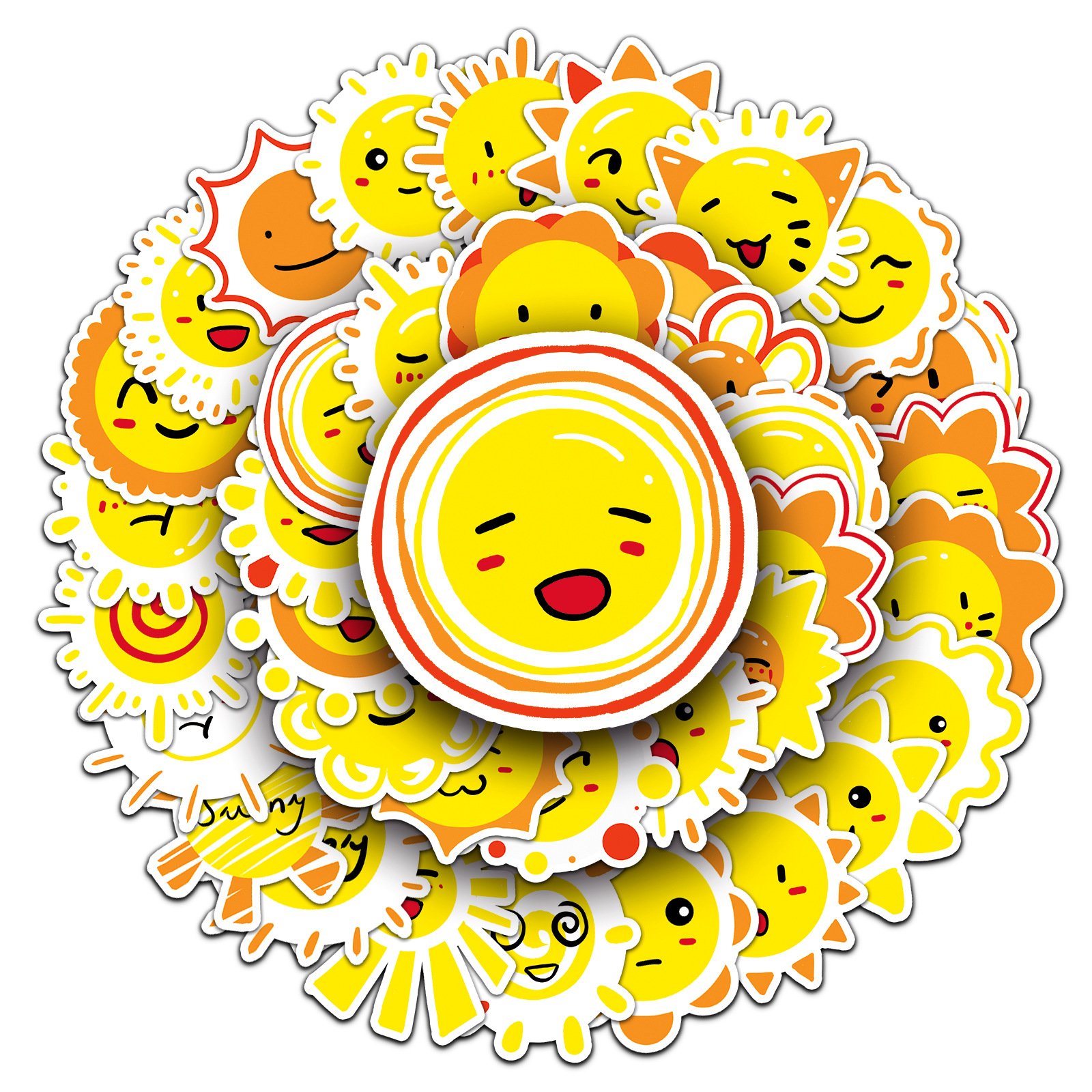 50 pieces of golden sun notebook stickers cute original children's stickers mobile phone case luggage waterproof decoration