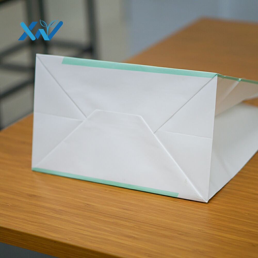 Hot Sell Clothing Shopping White Paper Bag Restaurant Take Away Kraft Paper Bag recyclable material