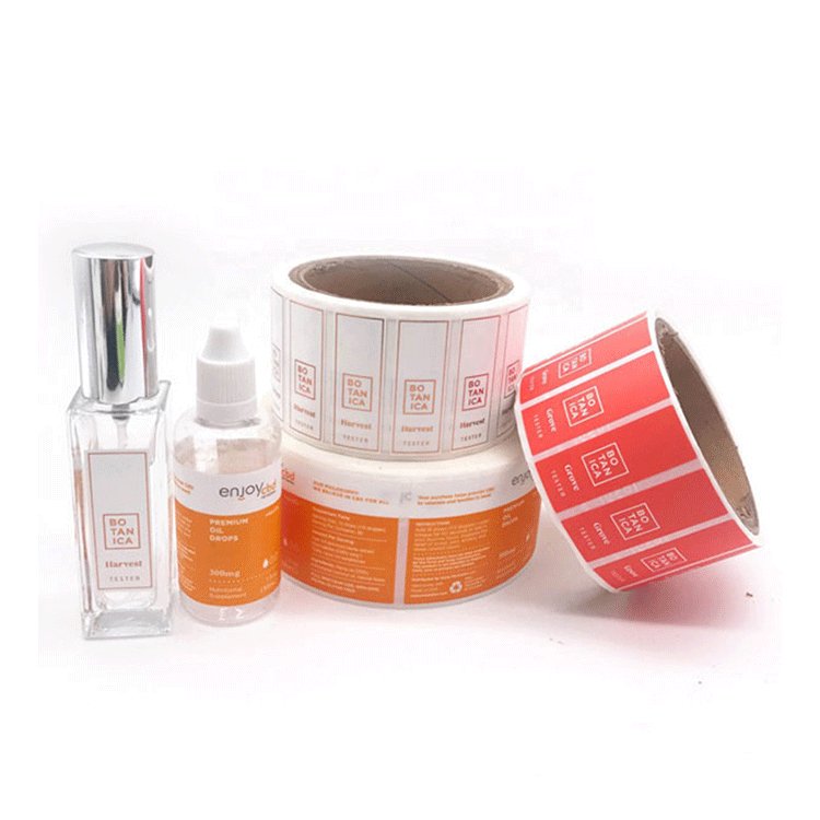 Luxury Front Back Cosmetic Printing Hair Serum Shampoo Sticker Label