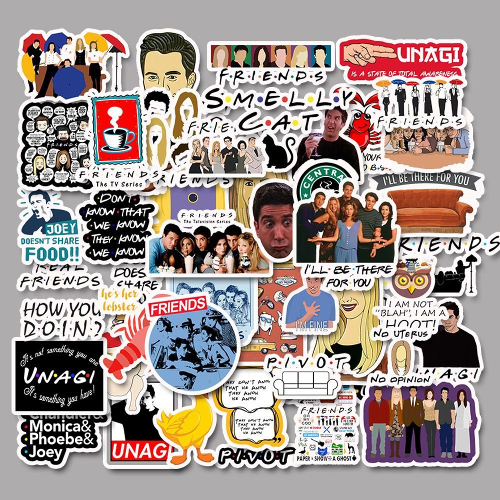 50 Sheets Friends TV Show Graffiti Waterproof Sticker