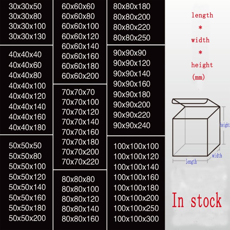 Customized Size Packaging Manufacturer Plastic Clear PVC PET Box