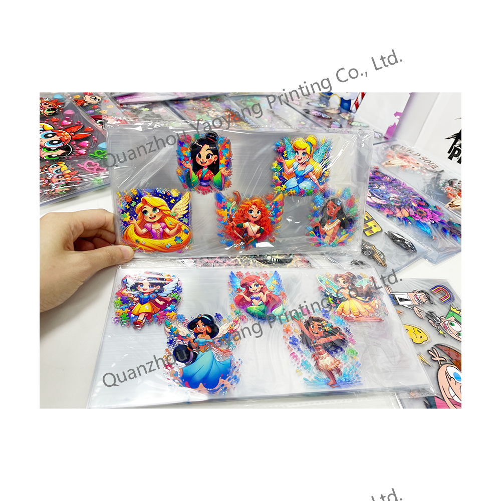 2024 Case Custom Design dtf transfers wholesale Transparent Cute Wall 3D Stickers Waterproof with Digital Printing