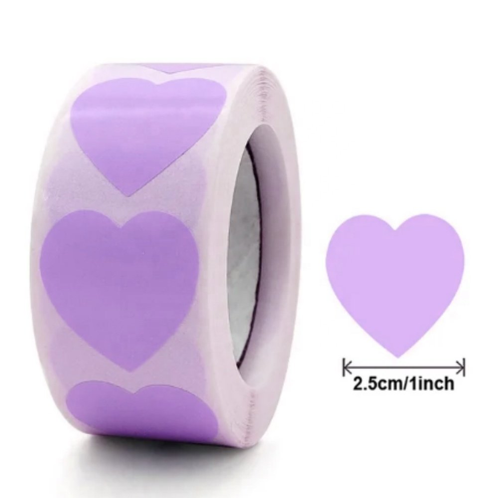 500Pcs 1inch Love Heart Stickers for Valentines Day Wedding Gift Wrapping Bag Packaging Sealing Labels Scrapbooking Diy Stickers