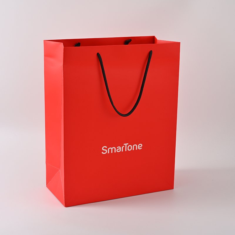 Custom Logo Printed Grocery Packaging Craft Brown Kraft Paper Shopping Bag with Handle
