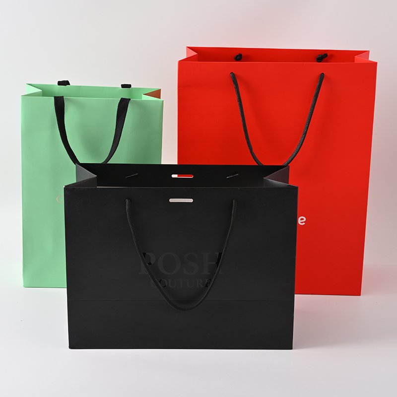 Custom Logo Printed Grocery Packaging Craft Brown Kraft Paper Shopping Bag with Handle