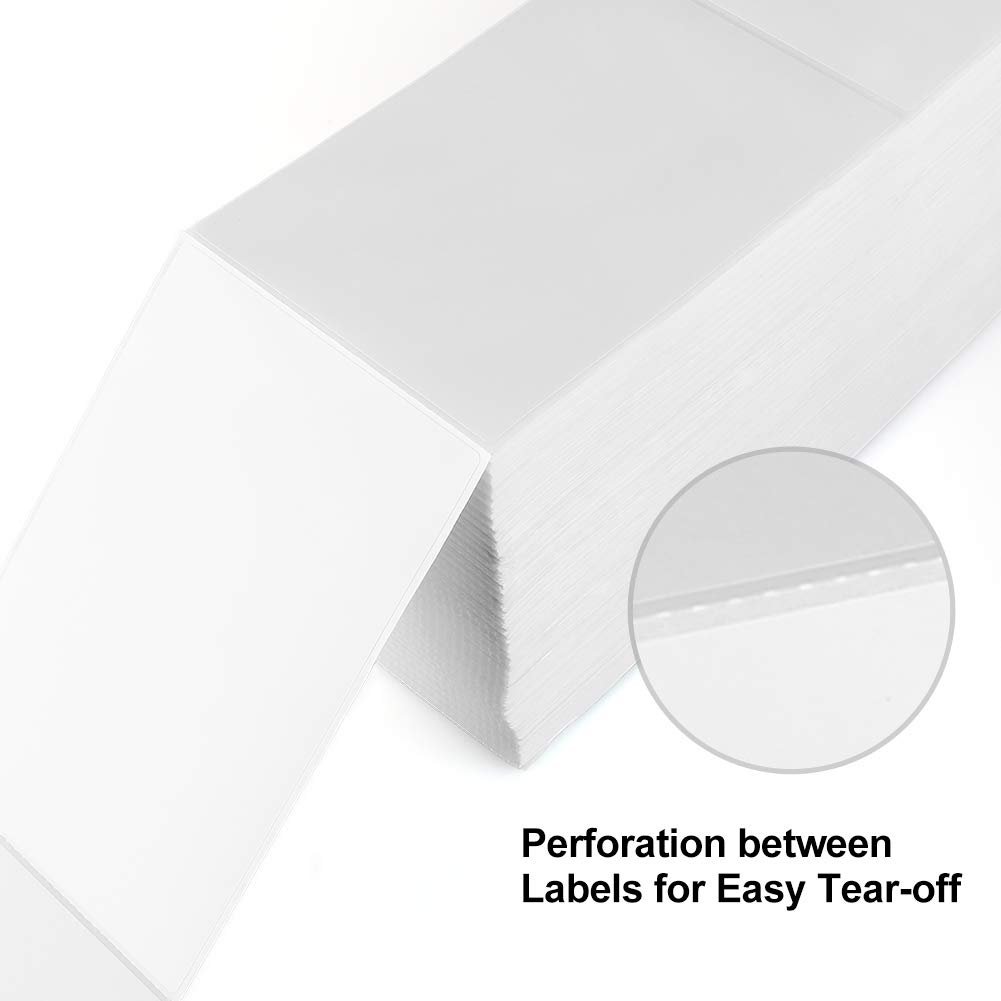 Folding thermal label sticker receiving address label roll invoice shape packaging label
