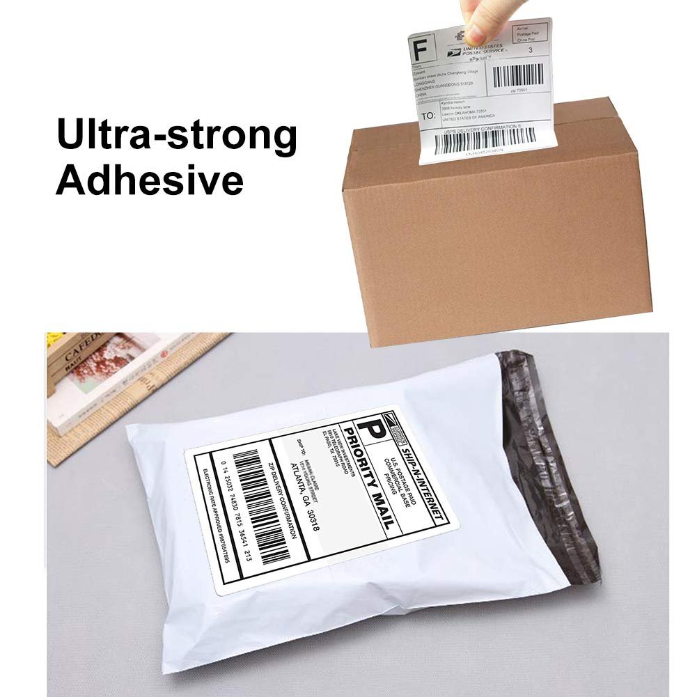 Folding thermal label sticker receiving address label roll invoice shape packaging label