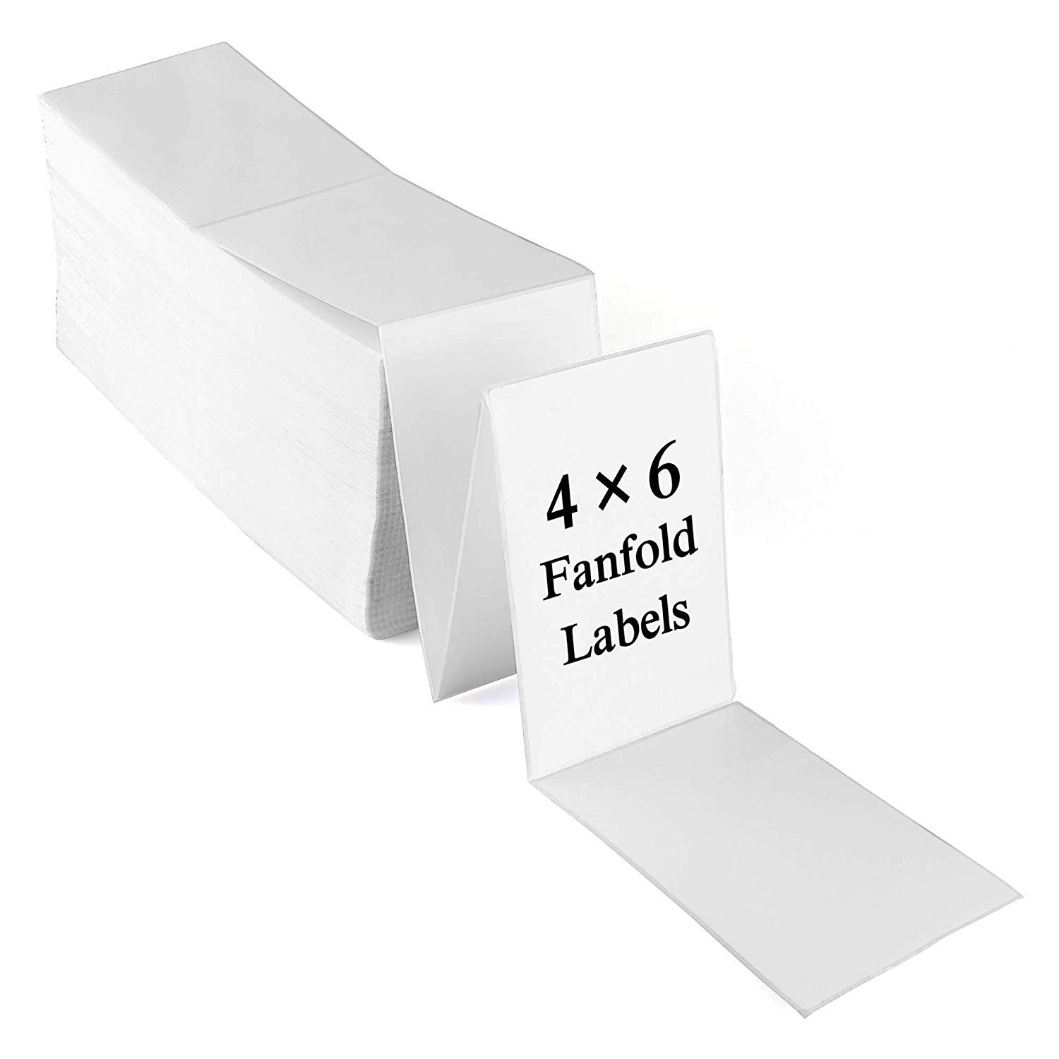Folding thermal label sticker receiving address label roll invoice shape packaging label