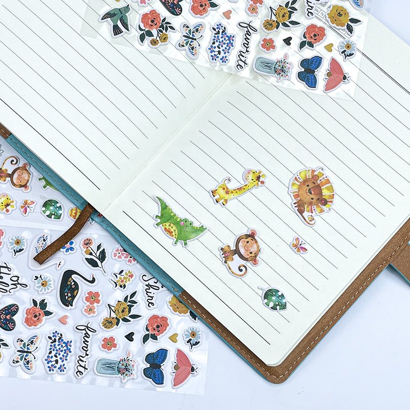 Personalized Custom 3D Journal Sticker Reusable Puffy Stickers